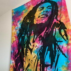 Bob Marley tie dye tapestry